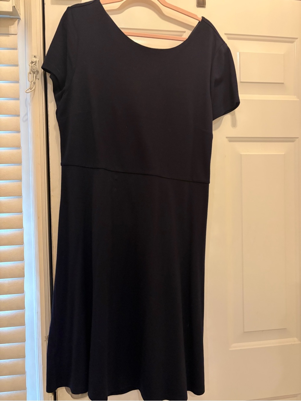 Loft Short Sleeve Navy Dress - Elegant Everyday Style
